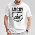 ラッキーボウリングシャツはボウラーのための面白い引用を洗わないでください Tシャツ 面白い贈り物