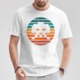 レトロ ヴィンテージ 80年代アーケード ゲーム インベーダー シンセウェイブ サンセット Tシャツ 面白い贈り物