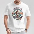 レトロ ヴィンテージ ブライトン ユタ スキー リゾート ウィンタースキー 長袖tシャツ Tシャツ 面白い贈り物