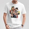 レトロコミックキス、コラージュ、ビンテージポップアートキスコミックスタイル 長袖tシャツ Tシャツ 面白い贈り物