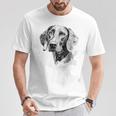 ワイマラナー 犬 グラフィック ペット アート ワイマラナー Tシャツ 面白い贈り物