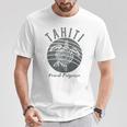 ヴィンテージ タヒチ亀 フレンチポリネシア島ホッピング Tシャツ 面白い贈り物