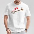 三味線 バレンタインデー ミュージシャン 結婚記念日 Tシャツ 面白い贈り物