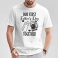 初めての父の日 Together Beer First Time Dad Tシャツ 面白い贈り物