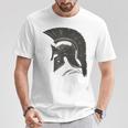 古代戦士ギリシャローマスパルタ兵士ヘルメットグラフィック Tシャツ 面白い贈り物