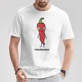 唐辛子 顔 イラスト かわいい おもしろ 面白い 簡単 シンプル ゆるい 野菜 Tシャツ 面白い贈り物