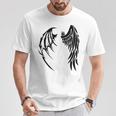 天使 悪魔 翼 神話 信仰 Tシャツ 面白い贈り物