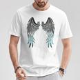 天使の羽 バックプリント Tシャツ 面白い贈り物