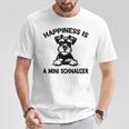 幸せはミニシュナウザー 長袖tシャツ Tシャツ 面白い贈り物