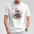 日本アート うさぎ 忍者 浮世絵 アニメスタイル サムライラビット Tシャツ 面白い贈り物