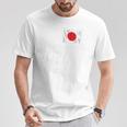 日本代表 ひの丸 日本国旗ポール 裏 Tシャツ 面白い贈り物