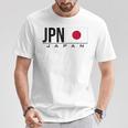 日本国旗 日本の国コード Jpnports Games アスリート Tシャツ 面白い贈り物