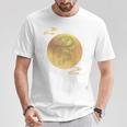 月と龍 満月 龍 Tシャツ 面白い贈り物
