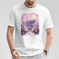 東京 日本 桜 夜景 お土産 Tシャツ 面白い贈り物