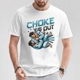 柔術 チョーク エムアウト 格闘技 柔術 Tシャツ 面白い贈り物