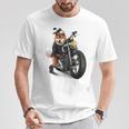 柴犬 いばけん 犬 バイク バイカー Tシャツ 面白い贈り物