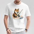 柴犬 犬 イヌ 面白いtシャツ 釣り 釣りバカ 釣り人 メンズ おもしろ 面白い 服 海釣り 川釣り 文字tシャツ 長袖tシャツ Tシャツ 面白い贈り物