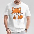 森のかわいい面白いキツネの子動物は小さなキツネが大好きです Tシャツ 面白い贈り物