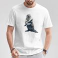 楽しいセーラー服のユーモラスなアザラシ Tシャツ 面白い贈り物