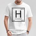水素シンボルコスチューム。 Tシャツ 面白い贈り物