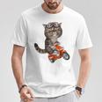 猫 ねこ バイク Tシャツ 面白い贈り物