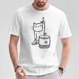 猫ねこネコ和太鼓お祭り Tシャツ 面白い贈り物