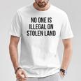 盗まれた土地では誰も違法ではない Tシャツ 面白い贈り物