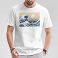 神奈川沖大波 北斎 日本美術 Tシャツ 面白い贈り物