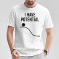 私には潜在的なエネルギーがある面白い物理学 Tシャツ 面白い贈り物