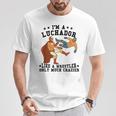 私はレスラーのようなルチャドールだけだ もっとクレイジーなルチャ・リブレ Tシャツ 面白い贈り物