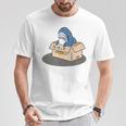 箱入りサメ Tシャツ 面白い贈り物