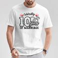 結婚10周年記念マッチング・ギフト Tシャツ 面白い贈り物