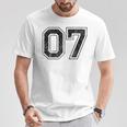 背中に07番 Tシャツ 面白い贈り物