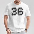 背中に36番。 Tシャツ 面白い贈り物