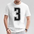 背番号 3 チーム短大スポーツ背番号付きユニフォーム Tシャツ 面白い贈り物