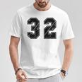 背番号 32 チーム短大スポーツ背番号付きユニフォーム Tシャツ 面白い贈り物