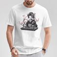 芸者 Dj 着物 和 美的 原宿 Tシャツ 面白い贈り物