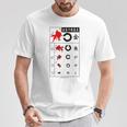 視力検査 おもしろ デザイン 金魚 Tシャツ 面白い贈り物