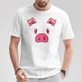 豚の顔 かわいいハロウィン 豚 動物 コスチューム メンズ レディース キッズ Tシャツ 面白い贈り物