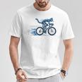 趣味のサイクリストのためのおしゃれな面白いロードバイク猫。 Tシャツ 面白い贈り物