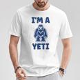 野獣のイエティ 忌まわしい雪だるまのユーモア 私はイエティが大好き I'm A Yeti Tシャツ 面白い贈り物