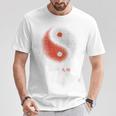 陰陽太極拳アート、背中にプリント Tシャツ 面白い贈り物