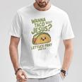 面白いクリスチャンタコス、Wanna Taco 'Bout Jesus Tシャツ 面白い贈り物