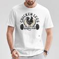 面白いチキンレッグバーベルワークアウトジム。 Tシャツ 面白い贈り物