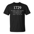 1729 Hardy Ramanujan 数字 数学 数学 オタクギフト Tシャツ