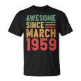 1959年3月から素晴らしい70歳の誕生日プレゼント。 Tシャツ