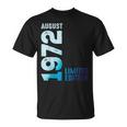1972年8月 1972年 レトロ 1972年ヴィンテージ限定版 Tシャツ