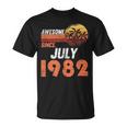 1982年7月から素晴らしい。男女の誕生日。 Tシャツ
