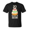 20 Years Of Awesome 20歳の誕生日ケーキ 大人用 Tシャツ