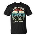 2005年5月7日 20歳の誕生日 20歳 2025年 誕生日 Tシャツ